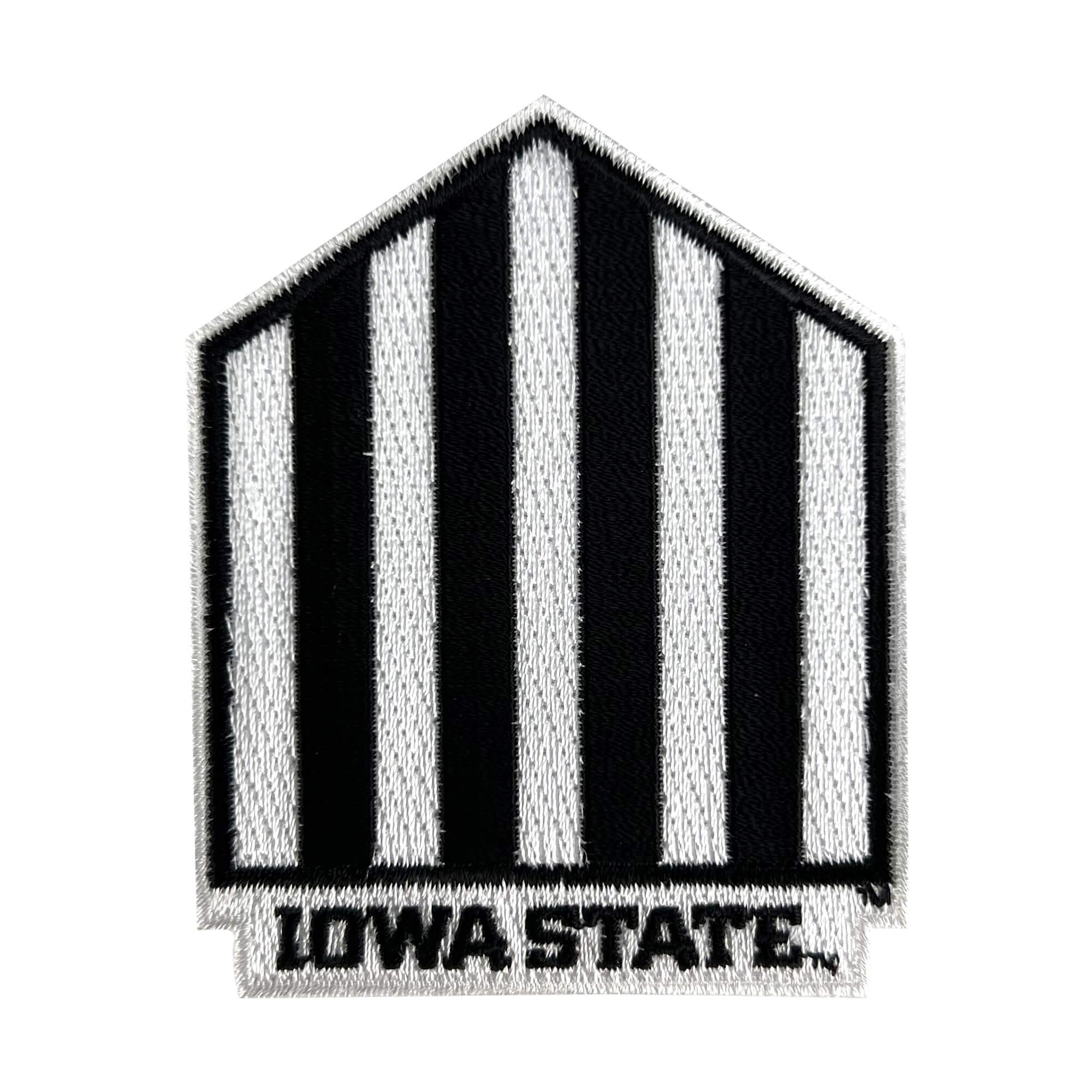 Black and White 5 Bar Iowa State Patch ISU Book Store